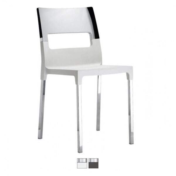 DIVA STAR sedia rifiniture cromate