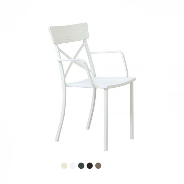 MOGAN WOOD CROCE poltrona con braccioli