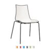 ZEBRA BICOLORE sedia 4 gambe telaio verniciato