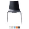 ZEBRA TECNOPOLIMERO sedia 4 gambe telaio cromato