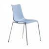 ZEBRA TECNOPOLIMERO sedia 4 gambe telaio cromato - immagine 2