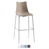 ZEBRA TECNOPOLIMERO sgabello h. 80 cromato